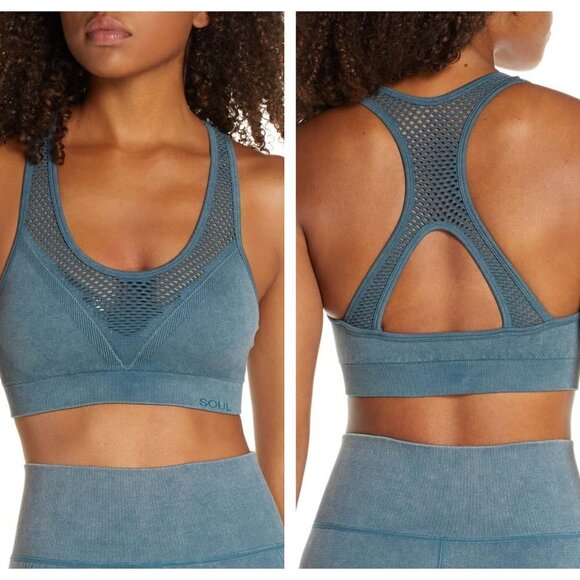 SOUL BY SOULCYCLE Sweaty Mesh Sports Bra (L) - Picture 1 of 4